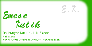 emese kulik business card